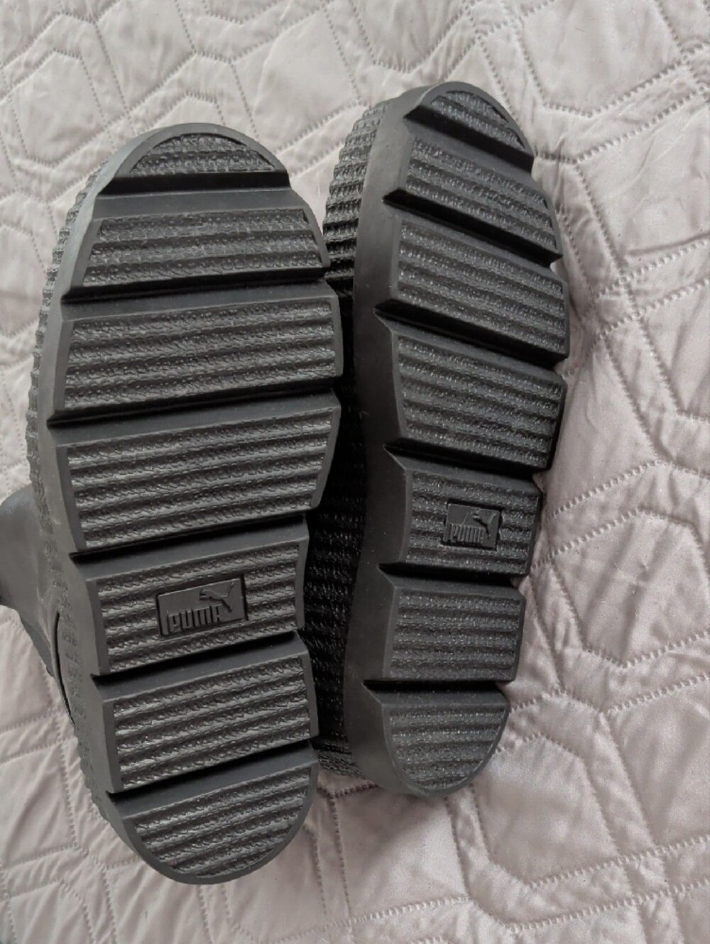 Puma Black Leather Platform Ankle Boots - Picture 4 of 4